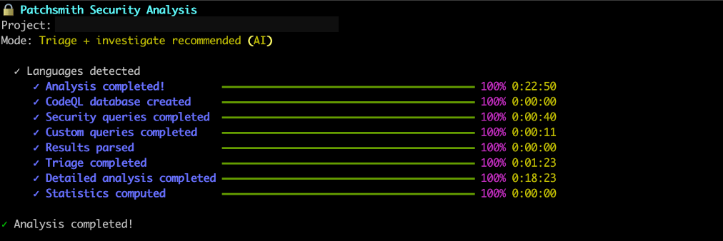 Patchsmith workflow demonstration